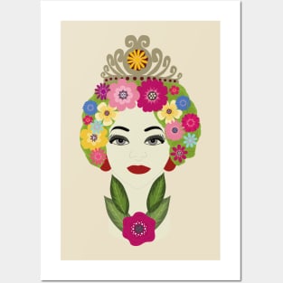 SICILIAN HEAD FLOWERS Posters and Art